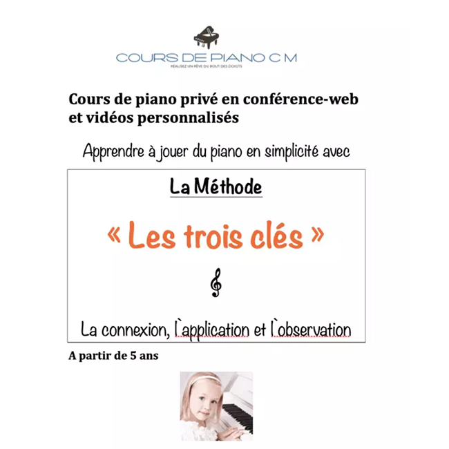 Cours de piano privé Prévost