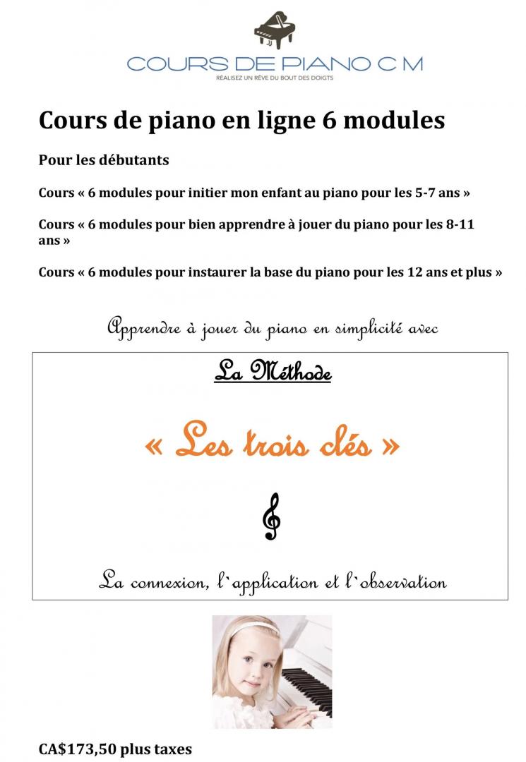 Cours de piano privé Prévost