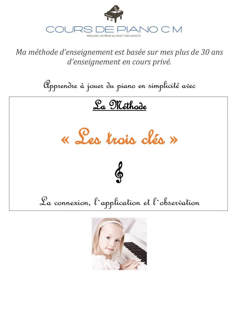 Cours de piano à domicile Prévost